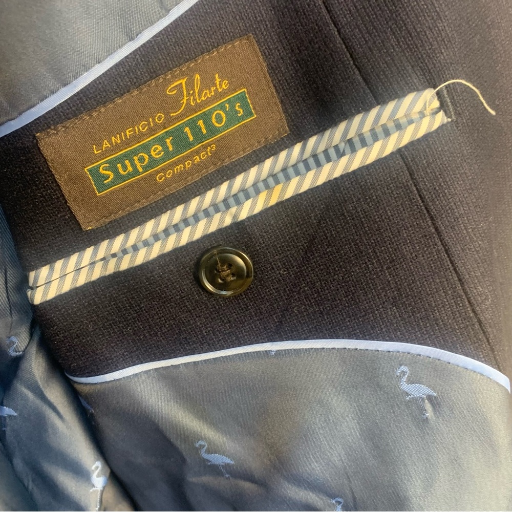Tailorbyrd Collection Lanificio Filarte Super 110’s Wool Blazer Jacket - Picture 4 of 13